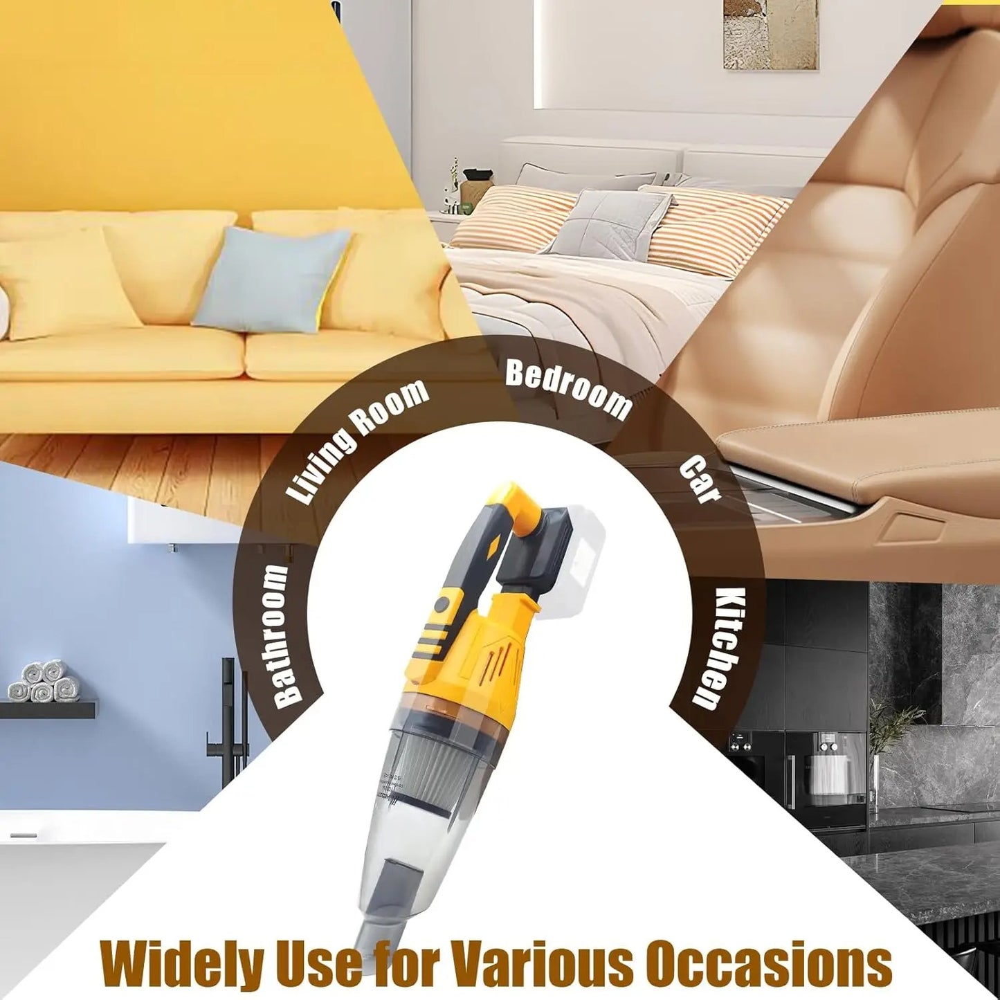 Handheld Blower 3 in 1 Wireless Mini Vacuum For Home & Car
